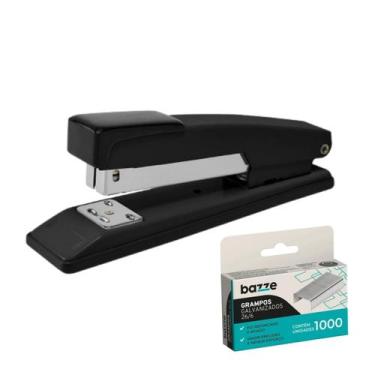 Imagem de Grampeador Médio de Metal p/ Papel + Brinde 1000 Grampos - Summit