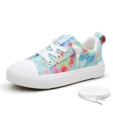Imagem de Weestep Tênis infantil de lona sem cadarço para meninos e meninas, Tie Dye, 12 Little Kid