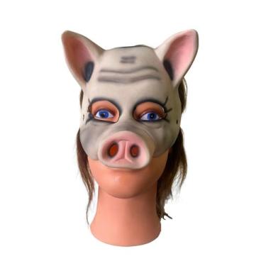 Imagem de Máscara Porquinho Metade De Látex Fantasia Carnaval Teatro - Blook