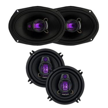 Imagem de Som Automotivo Falante 6x9 200w + 5 Pol 150w Carro Hiken