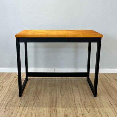 Imagem de Mesa Escritório de Madeira Pinus Linea Carvalho e Preto - ArtFactory D