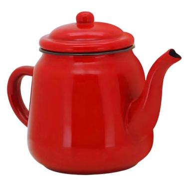 Imagem de Bule Esmaltado Tradicional Vermelho 1L - Yazi