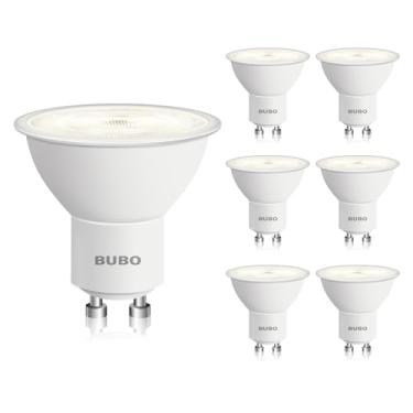 Imagem de BUBO Lâmpada LED GU10 equivalente a 6W 50W, 4000K branco frio 650 lúmens, substituição de lâmpada GU10 não regulável para iluminação de pista, lâmpada LED MR16 para cozinha, exaustor, sala de estar