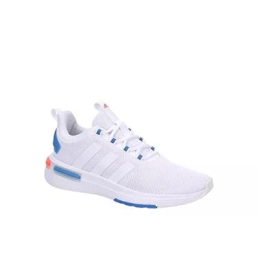 Imagem de adidas Tênis masculino Racer Tr23, Branco/Azul/Laranja, 42