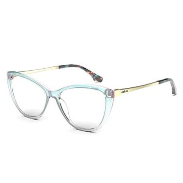 Imagem de Armação de Óculos Colcci Agatha RX C6147 Azul Degradê Transparente