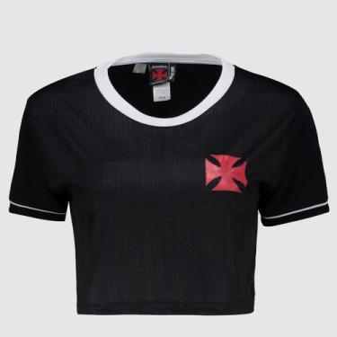 Imagem de Cropped Vasco Grito Feminino Preto - Braziline, M