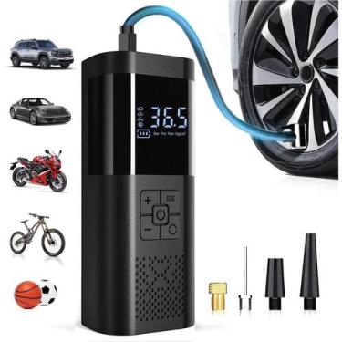 Imagem de Compressor De Ar Portátil Sem Fio Para Carro 150PSI Com Medidor Digita