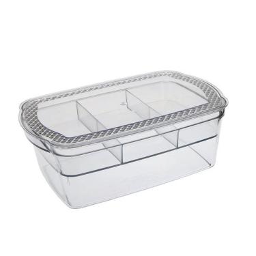 Imagem de Caixa Organizadora Com Tampa E Divisórias 35Cm Poliestireno