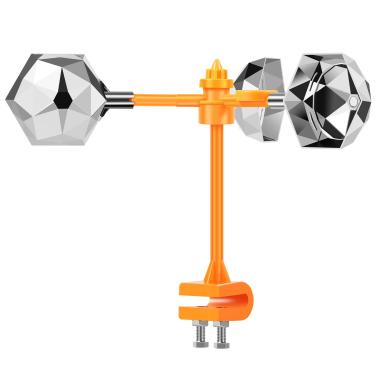 Imagem de LYIYEYAN Repelente de pássaros, dissuasor reflexivo de pássaros de 360°, refletor de pássaros movido a vento, dissuasor de giro reflexivo, dispositivo dissuasor de pássaros para jardins, grades e