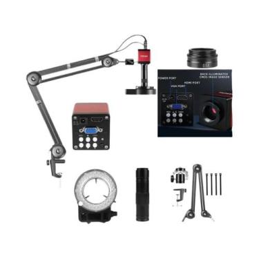 Imagem de Microscópio Industrial 4K HDMI USB Com Ampliação De 150X E Suporte Apr