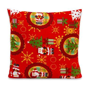 Imagem de Capas de Almofadas Natalinas 40cm x 40cm Lisas e Estampadas Oxford Nat