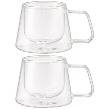 Imagem de Conjunto com 2 Xícaras para Café Wolff com Parede Dupla - 180 ml 
