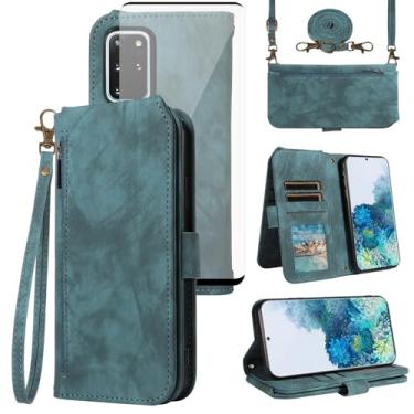 Imagem de Asuwish Capa de celular para Samsung Galaxy S20 Plus S20+ 5G carteira celular com protetor de tela de vidro temperado alça transversal flip compartimento para cartão S20+5G S20plus 20S + S2O S 20 20+