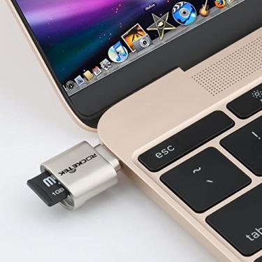 Imagem de Leitor de cartão portátil USB C da Rocketek para cartões micro SD, Micro SD para adaptador USB tipo C para cartão TF / Micro SD/Micro SDXC/Micro SDHC, compatível com MacBook Air, Galaxy S10 e outros dispositivos tipo C