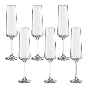 Imagem de Taça de Cristal Bohemia Para Champanhe 200 ml Sandra 6 Peças
