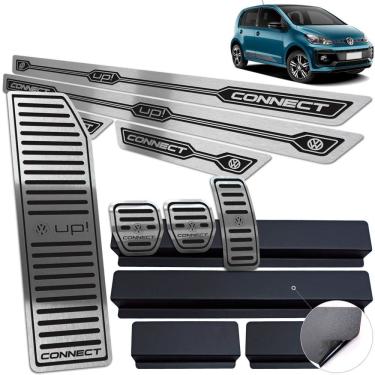 Imagem de Descanso + Pedaleira + Soleira Preto Baixo Relevo UP Connect