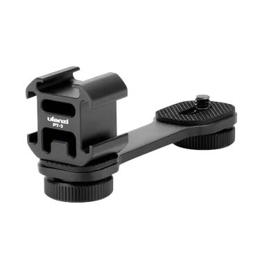 Imagem de Suporte Triplo Cold Shoe Ulanzi PT-3 em Alumínio, Compatível com Gimbals Zhiyun, DJI, FeiyuTech e Câmeras, Montagem de Microfone, Luz LED e Acessórios com Rosca 1/4"-20
