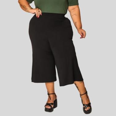 Imagem de Calça Pantacourt de Malha Plus Size Moda Feminina - Mayara Manzano, Pr