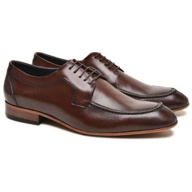 Imagem de Sapato Social Masculino Couro Legitimo Macio Confortável Sola de Couro