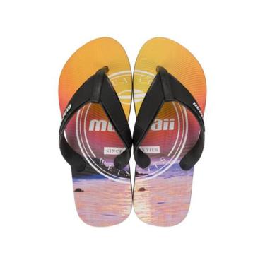 Imagem de Chinelo Mormaii 10591 Graphics Tropical Dedo Pvc Macio Leve -, Preto, 