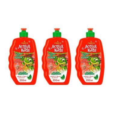 Imagem de Creme Pentear Acqua Kids 250Ml Lisos Finos - Kit Com 3Un