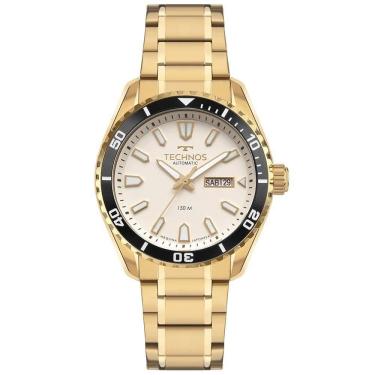 Imagem de Relógio Technos Masculino Automático Dourado - 8205pg-1x Relógio Technos Masculino Automatico Dourado - 8205pg-1x