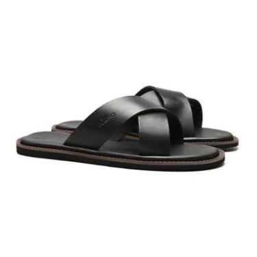 Imagem de Sandalia Masculina Saraiva Naturalle Preto Samello-Masculino