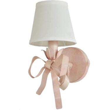 Imagem de Abajur de tecido de ferro forjado com gravata borboleta para quarto, luminária de parede com soquete E14/E12 para sala de estar, restaurante, sala de armazenamento, cabeceira