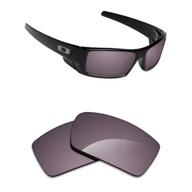 Imagem de Alphax Lentes de reposição polarizadas espelhadas cinza cromadas Elite para óculos de sol Oakley Gascan OO9014