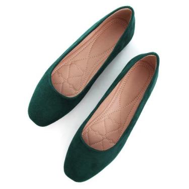 Imagem de Sapatos rasos SAILING LU Green Vegan Material para mulheres tamanho 10