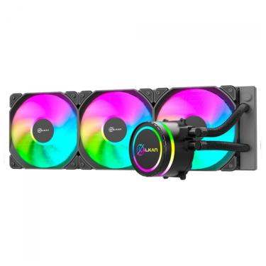 Imagem de Water Cooler Kalkan IOTA 360mm - ARGB - (AMD / INTEL) - Preto - KLK00046