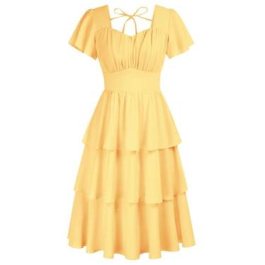 Imagem de Vestido feminino Belle Poque, vintage, com gola em forma de moletom, a