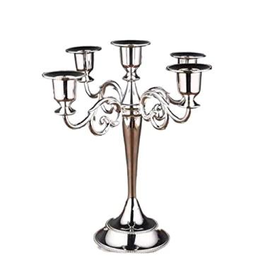 Imagem de Mesa de vela europeia retro casa incenso mesa castiçal luz de vela americana decoração de jantar ornamentos nórdicos (D 31 * 37 cm)