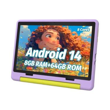 Imagem de Tablet Infantil De 10 Polegadas Android 15 8GB 64GB 8-Core Com Capa 1T