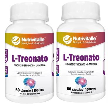 Imagem de KIT 02 L-TREONATO 500MG 60CAPS NUTRIVITALLE