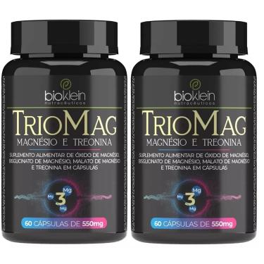 Imagem de Kit 02 TRIOMAG (Magnesio, L-Treonina, Bisglicinato de Magnesio, Malato de Magnesio) 550mg 60 Caps Bioklein