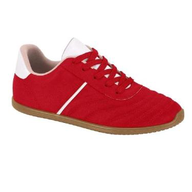 Imagem de Tenis moleca casual ref 5827.100.11184 feminino, 36, Vermelho, Branco