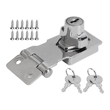 Imagem de ZJchao Fechadura Trava do Ferrolho Porta, Fechadura do Armário de Arquivo Com Chaves Botão Giratório de 2,5 Polegadas Com Chave Ferrolho para Gaveta para Armários, Gavetas, Caixas de Ferramentas,