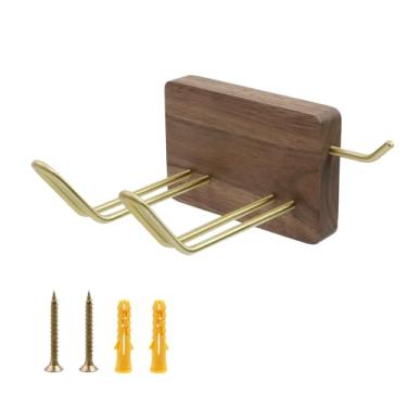 Imagem de Pastlla Suporte para secador de cabelo de 12 cm montado na parede, suporte de parede para secador de cabelo, organizador de secador de cabelo de madeira para banheiro, quarto, sala de estar, barbearia