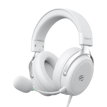 Imagem de Havit Headphone Fone de Ouvido H2015Y, Gamer, com Microfone, Falante 53mm, Plug 3, 5mm,Branco