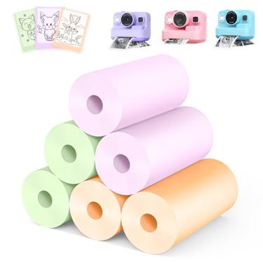 Imagem de Rolo de papel para impressão de fotos instantâneas para câmera infantil, 6 rolos, refil de impressão térmica Leebotree adequado para a maioria das crianças. Inclui ESOXOFFORE/Dylanto/DUDUDRAGON/Cimizi