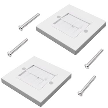 Imagem de CybNemo Placa de parede com pincel, inserção de cabo para fios, capa decoradora para cabos de baixa tensão, alça de acesso a cabo de banda única, placa de parede para sistemas de home theater