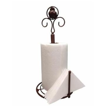 Imagem de Porta Papel Toalha Com Esferas Metal Suporte Para Papel Toalha Utensílios De Cozinha