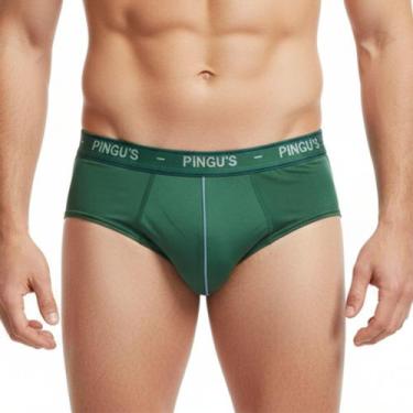 Imagem de Kit c/ 3 Cueca Slip de Poliamida Elástico Reforçado Pingus - Pingu's /