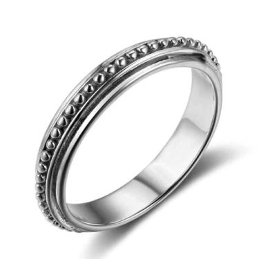 Imagem de Anéis de Noivado Slivery Antigos de Casamento Aliança de Noiva Anéis de Promessa Festas Noturnas Presentes de Dia dos Namorados Pulseiras Eternidade para Mulheres, 8, Cobre, Sem pedra preciosa