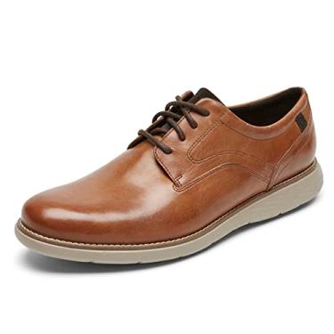 Imagem de Rockport Sapato Oxford masculino Garett Plain Toe, Caramel, 6.5 Wide