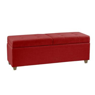 Imagem de Recamier Bau Paris 1,20M Suede Vermelho - Clique Decor