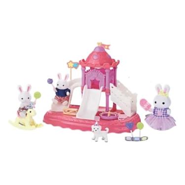 Imagem de Zoop Toys Casinha Feliz Parque de Diversões, Duplo com Coelhinhos e Acessórios, Brinquedo Infantil 3+ Anos