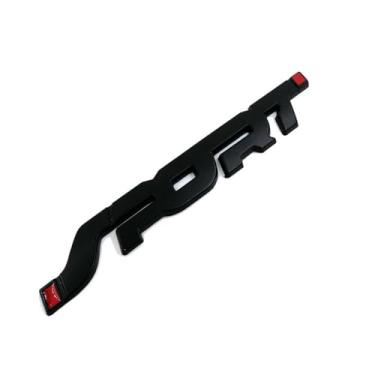 Imagem de Emblemas decorativos automotivos – Pacote de adesivos esportivos de metal preto para personalização de veículo elegante