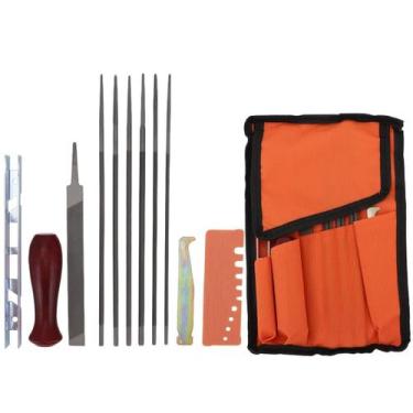 Imagem de Kit de afiador de motosserra Hipa, pacote com 12, 6 limas redondas e l